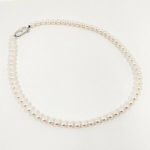 ●ミキモト MIKIMOTO パールネックレス 6mm SV [Jコレ]TA 64