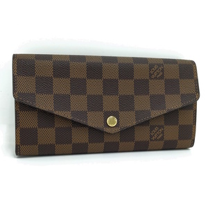 【中古】LOUIS VUITTON ポルトフォイユサラ 二つ折り長財布 ダミエ エベヌ N63209