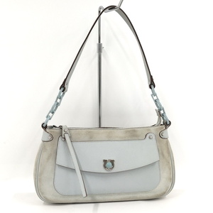 [ used ]Salvatore Ferragamo handbag gun chi-ni suede light blue AQ-21