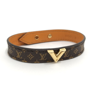 【中古】LOUIS VUITTON ブラスレ エセンシャル V ブレスレット モノグラム M6042 表記 19