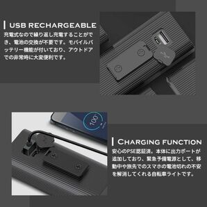 自転車 L2LED３灯 USB充電式 ライト 5600mAh テールライト付 自転車ヘッドライト 1200ルーメン 高輝度アルミ合金製 IPX5防水３つ調光モードの画像4