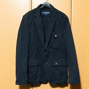 COMME des GARCONS HOMME コムデギャルソンオム テーラードジャケット ブラック 黒 S カバーオール ワークジャケット コットン 07AW