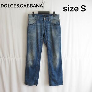 DOLCE&GABBANA ダメージ デニム パンツ ジーンズ 44 Sサイズ ドルチェアンドガッバーナ 青 イタリア製 高品質