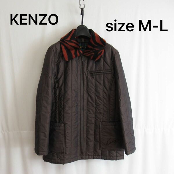 90s OLD KENZO キルティング 中綿 ジャケット アウター ベスト M-Lサイズ メンズ ヴィンテージ ケンゾー モード