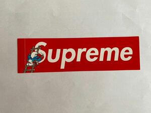 送料無料 非売品 国内正規 新品 未使用 supreme box logo sticker シュプリーム ボックスロゴ スマーフステッカー