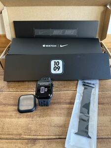 【超美品・おまけ多数】Apple Watch Nike Series 7（GPSモデル）- 45mmミッドナイトアルミニウムケース 付属品とNikeバンド未使用です