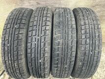 スチールホイール 13インチ 4J PCD100 4穴 ET約45 ハブ径56 ダンロップ 145/80R13 07年製 ４本 スタッドレスタイヤ_画像6