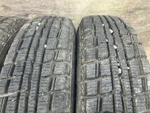 スチールホイール 13インチ 4J PCD100 4穴 ET約45 ハブ径56 ダンロップ 145/80R13 07年製 ４本 スタッドレスタイヤ_画像8