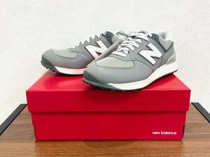 FS2/19・2 New Balance ニューバランス ゴルフシューズ UGS574C3 グレー 23.0㎝ スニーカー ゴルフ 固定ゴムスパイク メンズ 箱有 現状品