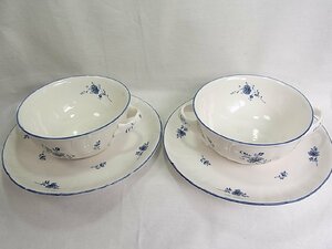 Noritake ノリタケCRAFTONE ス－プカップ&皿付き；高さ55mm×口径123mm：2客新品では御座いませんが割れ欠け無し：美品です。2500