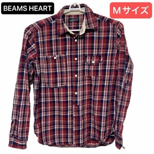 【今週のSALE】BEAMS HEART レディース 長袖チェック柄シャツ Mサイズ