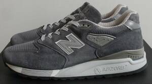 美品 M998CH アメリカ製 JP27.5cm 生産終了 998 charcoal made in usa 天然皮革 USA製 チャコール gray 