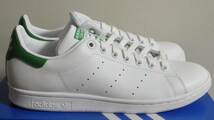 新品 スタンスミス 2019年製 JP27.5cm 白×緑 M20324 生産終了 天然皮革 adidas stansmith ホワイト×グリーン 本革 ABCマート 定番人気_画像2