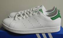 新品 スタンスミス 2019年製 JP27.5cm 白×緑 M20324 生産終了 天然皮革 adidas stansmith ホワイト×グリーン 本革 ABCマート 定番人気_画像1