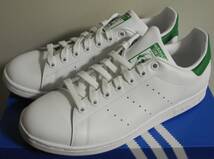 新品 スタンスミス 2019年製 JP27.5cm 白×緑 M20324 生産終了 天然皮革 adidas stansmith ホワイト×グリーン 本革 ABCマート 定番人気_画像6