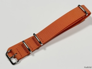  rug width :18mm ribbed high quality NATO strap color : orange wristwatch belt nylon band fabric rib rib