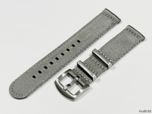  rug width :20mm high quality fabric strap wristwatch belt silver NATO belt division type two -ply knitting DBH