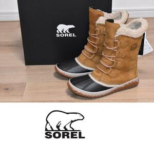 【即決】新品 SOREL アウトアンドアバウトプラストール スノーブーツ 24cm 防寒 ソレル NL3146 ◆