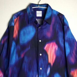 1スタ！ Paul Smith ポールスミス 総柄 シャツ Rave レイヴ 長袖シャツ 柄シャツ メンズ レディース ユニセックス