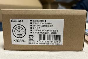 SEIKO（セイコータイムクリエーション）電波目覚し時計「KR333N」アナログ表示【未開封】