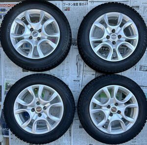 【中古】PCD98 4H 6J+35 BRIDGESTONE/ブリザック/VRX 175/65R15 フィアット パンダ 500