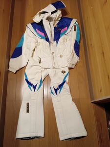 年代物 当時物 80' 90' DESCENTE デサント スキー ジャケット パンツ 上下 セットアップ / ヴィンテージ 古着 レトロ　ブーツカット *US512