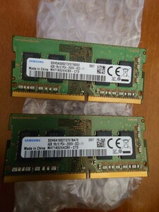 送料無料　SAMSUNG DDR4 2666V ノートパソコン用メモリ　8G　（4G×2枚）　中古