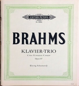 ブラームス ピアノ三重奏曲 第2番 ハ長調 Op.87 (パート譜セット) 輸入楽譜 BRAHMS Klavier-Trio Nr.2 C-dur Op.87 洋書