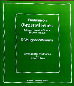 ヴォーン・ウィリアムズ グリーンスリーヴス幻想曲 (2台ピアノ) 輸入楽譜 vaughan williams fantasia on greensleeves 2 pianos 洋書