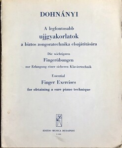 ドホナーニ 指の練習 (ピアノ・ソロ) 輸入楽譜 DOHNANYI Essential Finger Exercises 洋書