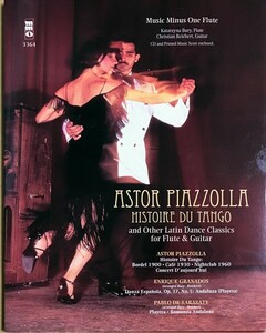 ピアソラ タンゴの歴史、他 (フルートとギター) 輸入楽譜 Piazzolla Histoire du Tango and Other Latin Dance Classics 洋書