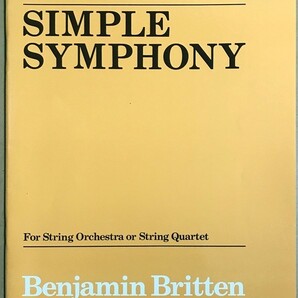 ブリテン シンプル・シンフォニー(単純な交響曲) Op.4 (スタディ・スコア) 輸入楽譜 BRITTEN Simple Symphony for String Orchestra Op.4の画像1