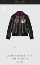 GUCCI レザージャケット　BTSテテ着用モデル 虎　タイガー　25 ブラック ブルゾン ミケーレ　グッチ_画像1