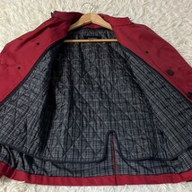 極美品定価10万●人気モデルBURBERRY BLACK LABEL ●最高級 トレンチコート ワインレッド バーバリー コート ノバチェック ライナー_画像6