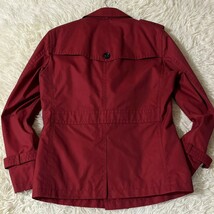 極美品定価10万●人気モデルBURBERRY BLACK LABEL ●最高級 トレンチコート ワインレッド バーバリー コート ノバチェック ライナー_画像7