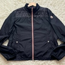 未使用級/3Lサイズ●モンクレール MONCLER ジャケット ブルゾン アウター ロゴワッペン ナイロントリコロール 正規品 ブラック 黒_画像2