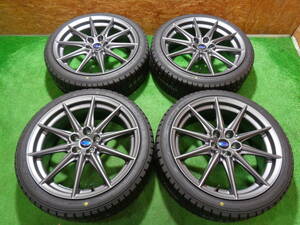 中古 スタッドレスタイヤホイール4本SET スバル ZD8 BRZ純正ホイール 18×7.5J 100/5 +48 GY ICE NAVI7 215/40R18 2022年製 タイヤ未使用