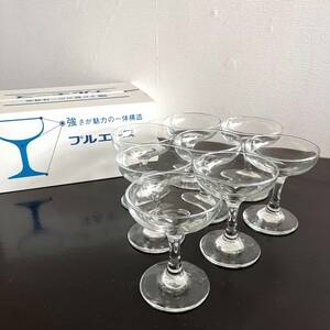 レトロ　プルエース　シャンパングラス　東洋佐々木ガラス　8客　アイスカップデザートカップ（3712）喫茶店飲食店業務用　未使用