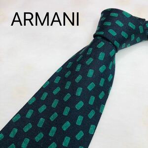 ARMANI アルマーニ　ネクタイ　ハイブランド　ブラック総柄　高級シルク100%