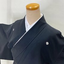 黒留袖 牡丹 ポリエステル 結婚式 着物 結婚式着物 裄65cm Mサイズ　1775_画像5