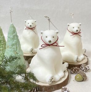 しろくまキャンドル　アロマキャンドル　プレゼント　ホッキョクグマ　かわいい　ギフト　北欧雑貨　北欧　誕生日　白熊