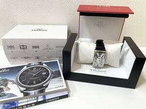 ☆ TISSOT ティソ メンズ腕時計 T117509A ステンレススチール ブラックレザーベルト 稼働品 箱・付属品付き 管BFARR