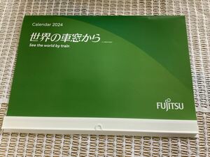 FUJITSU Fujitsu *2024 год настенный календарь мир. машина окно из 