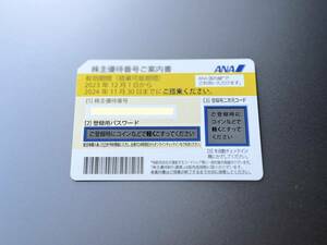 【複数出品中】送料無料 ANA 1枚 株主優待券 2024年11月30日まで 株主優待 全日空 