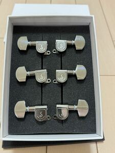 ★Schaller シャーラー Guitar Machine Head M6 180 TopLocking 3L3R RU ギター ロック式 ペグ ルテニウム 中古 ★