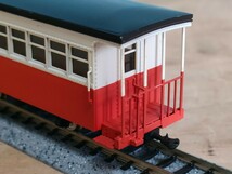 ワールド工芸 尾小屋鉄道 ハフ1 二軸客車 1/87 9mmナローゲージ　真鍮製塗装済み完成品　軽便鉄道_画像5