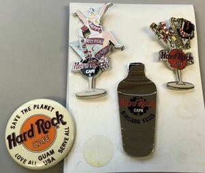 未使用品 ハードロックカフェ Hard Rock Cafe ピンバッジ 4個セット 2001年 新年