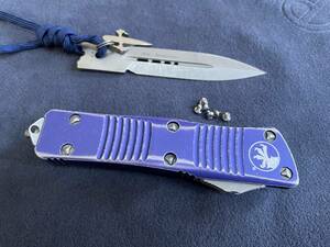 Microtech Distressed TROODON ジャンク品 マイクロテック Purple Handle Apocalyptic 204P 138-10DPU