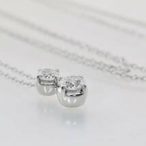 Pt950 Pt850 ヴァンドーム青山 ダイヤモンド 0.192ct 0.122ct ネックレス_画像5