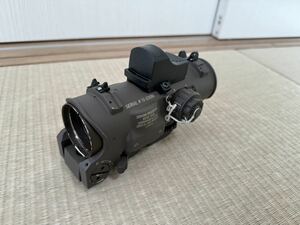 【ジャンク】EVOLUTION GEAR 、ELCAN SPECTER DR SU-230 ライフルスコープ レプリカ 1倍 / 4倍 切り替え可能、箱無し、FDE